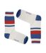 Chaussettes Sicsock Homme Blanc Bleu Rouge England-2