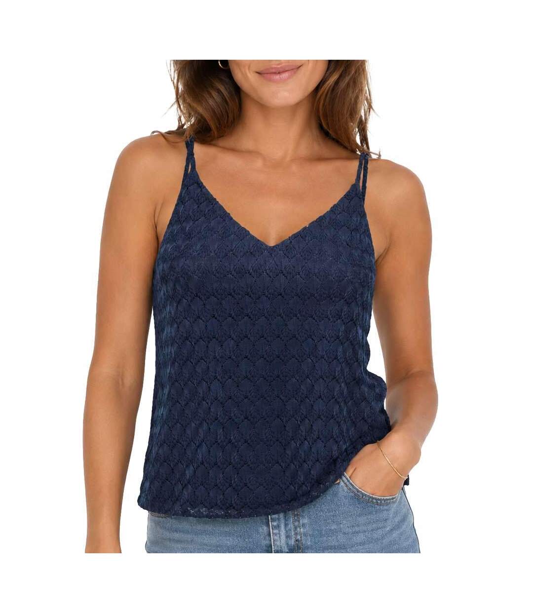 Débardeur marine femme jdy life singlet-1