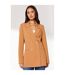 Womens/ladies double-breasted longline blazer camel Principles