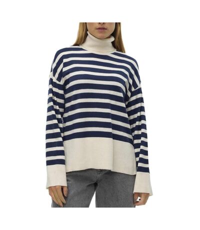 Pull Blanc/Marine Femme Vero Moda Fantastic Rollneck - L