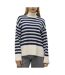 Pull Blanc/Marine Femme Vero Moda Fantastic Rollneck - L