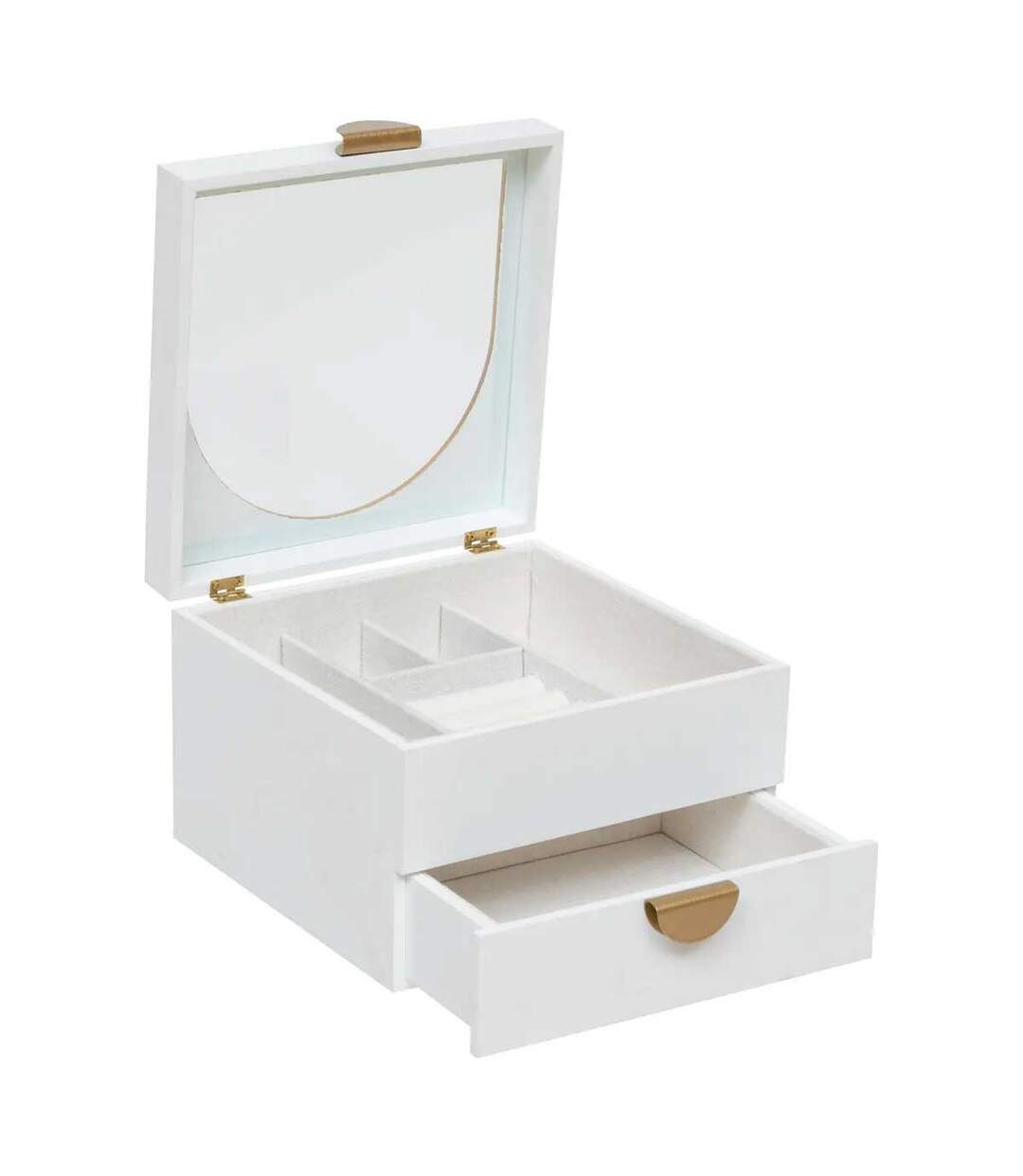 Boîte à Bijoux 2 Tiroirs Wild Romance 20cm Blanc-2
