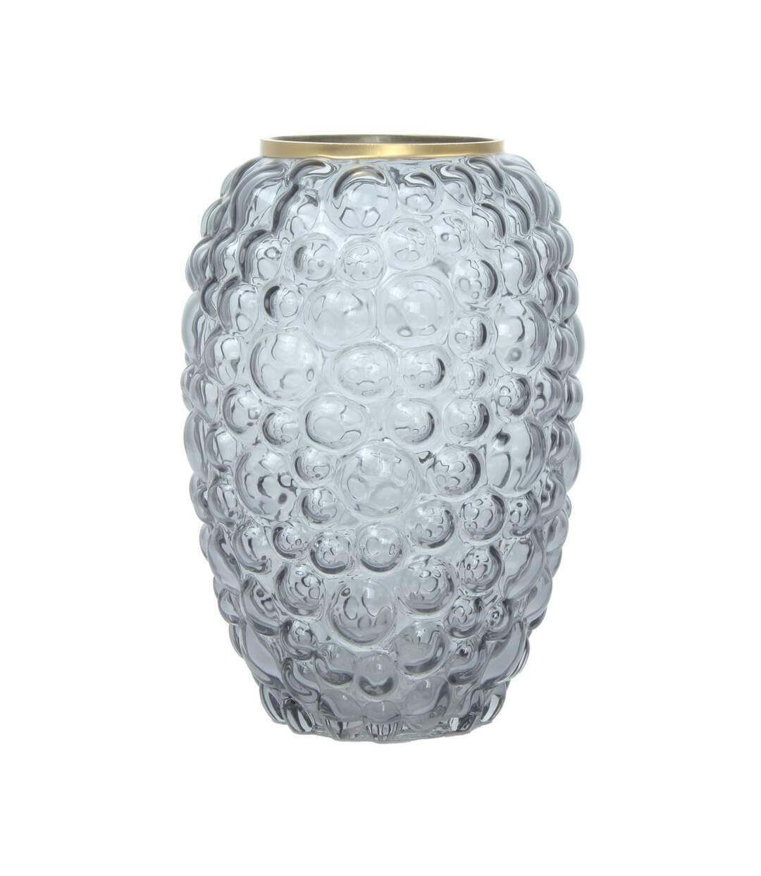 Vase en Verre Soufflé Canba 25cm Gris-1