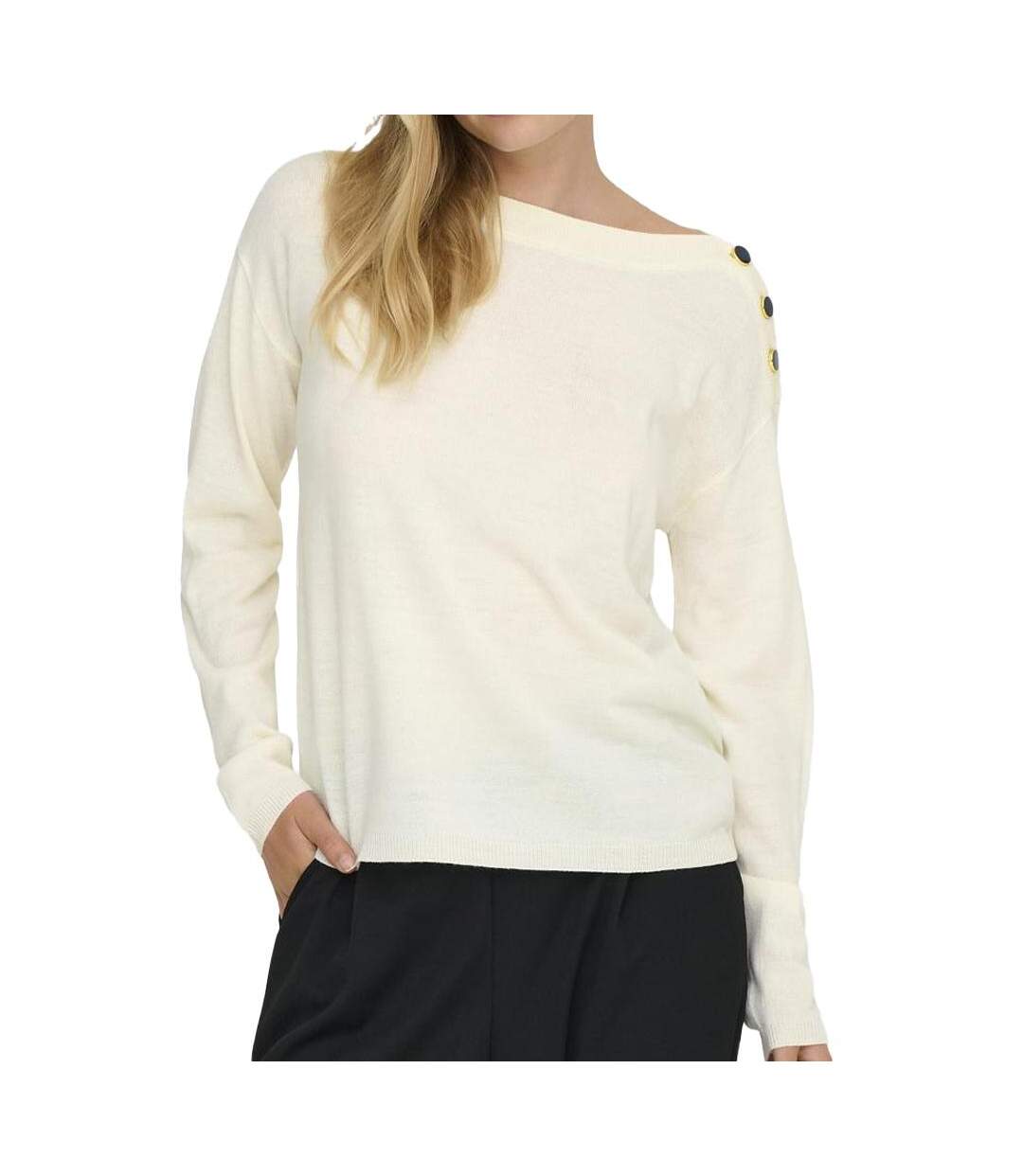 Pull blanc femme jdy laura-1