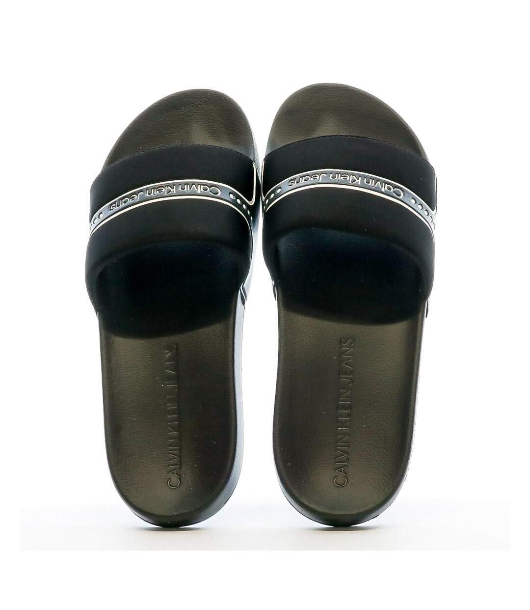 Claquettes Noir Homme Calvin Klein Jeans Slide Neoprene Snap - 40-3