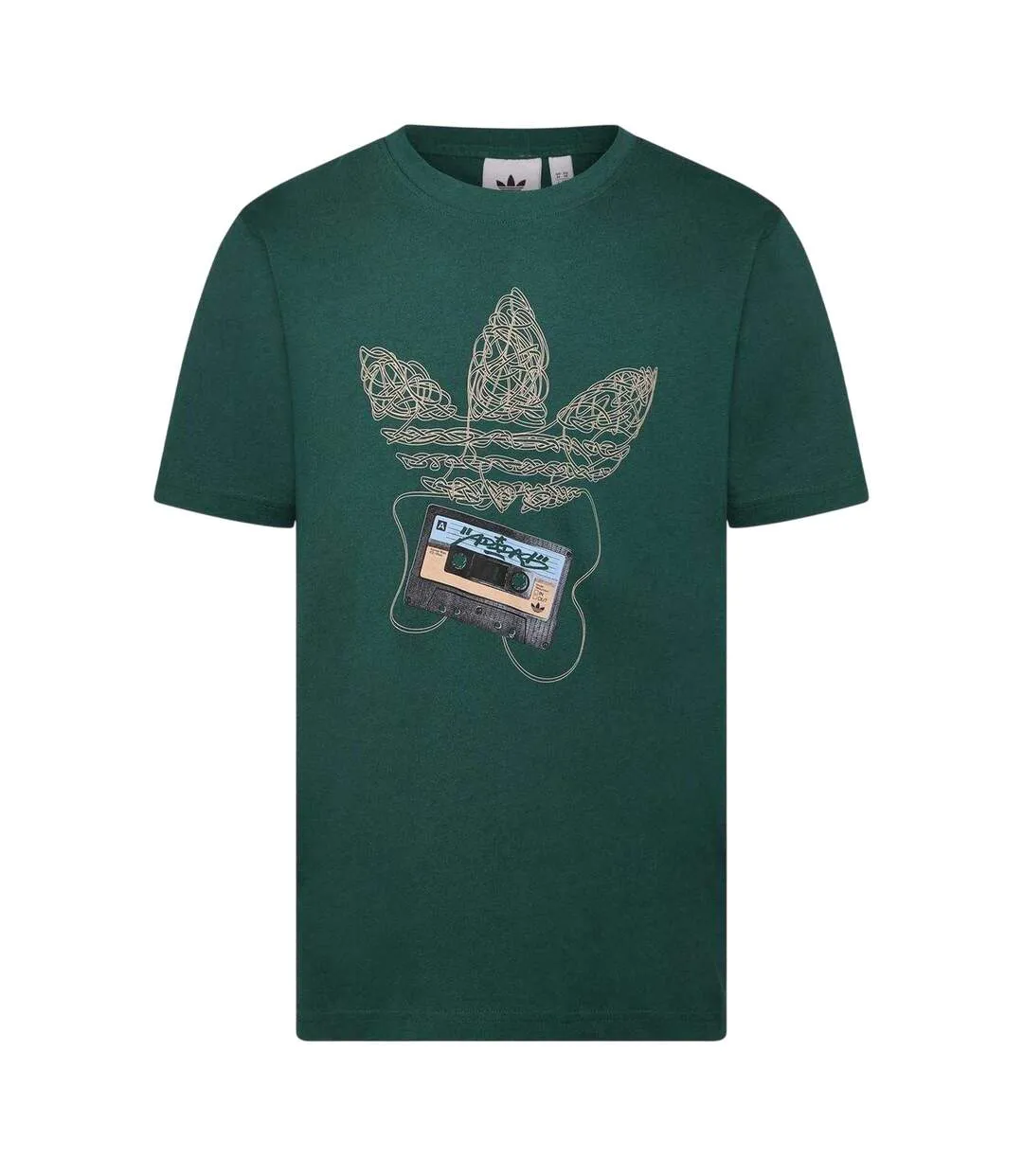T-shirt Motif/style Cassette Trefoil Homme Vert Adidas-1