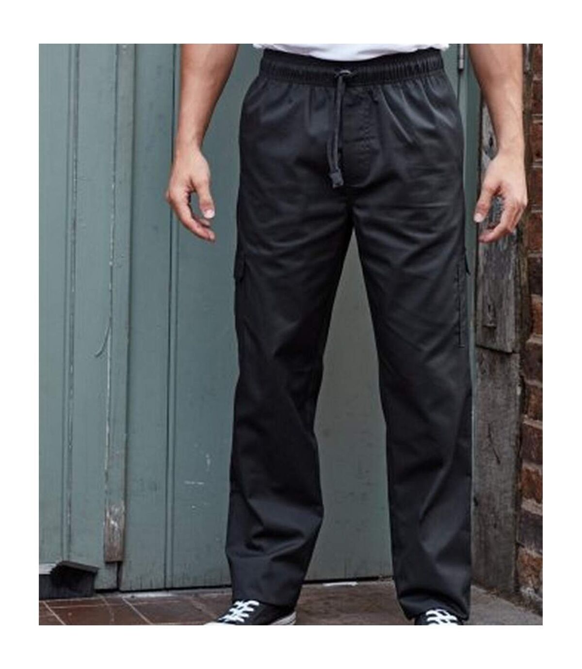 Premier Unisex Adult Essential Chef Trousers (Black)