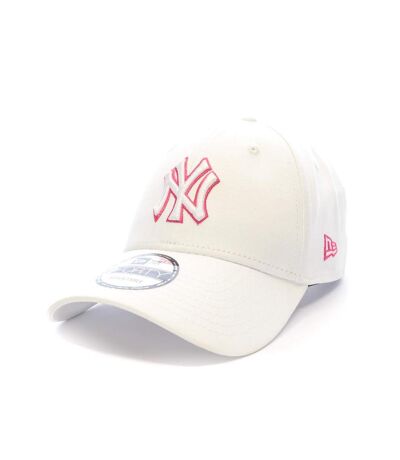 Casquette blanche/rose homme new era outline - osfm