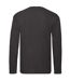 Fruit of the Loom Mens Original Plain Long-Sleeved T-Shirt (Black)
