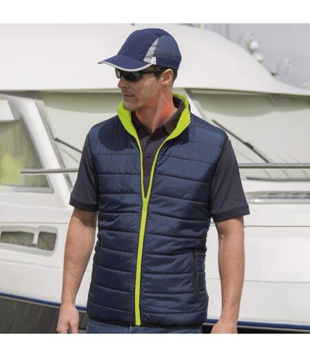 Safeguard Doudoune Réversible Sans Manches Homme Orange Fluo Bleu Marine Result