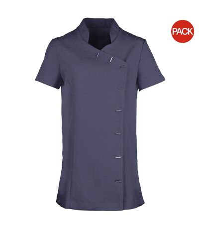 Pack Of 2  Womens/ladies *orchid* Tunic / Health Beauty & Spa / Workwear  Navy Premier
