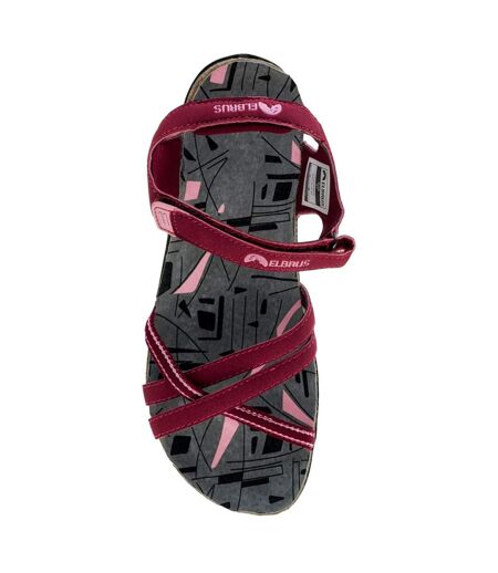 Sandales Lavera Femme Bordeaux Gris Foncé Elbrus