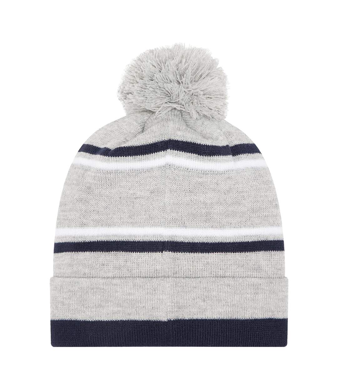 Childrens/kids Pom Pom Beanie Grey 4F-2