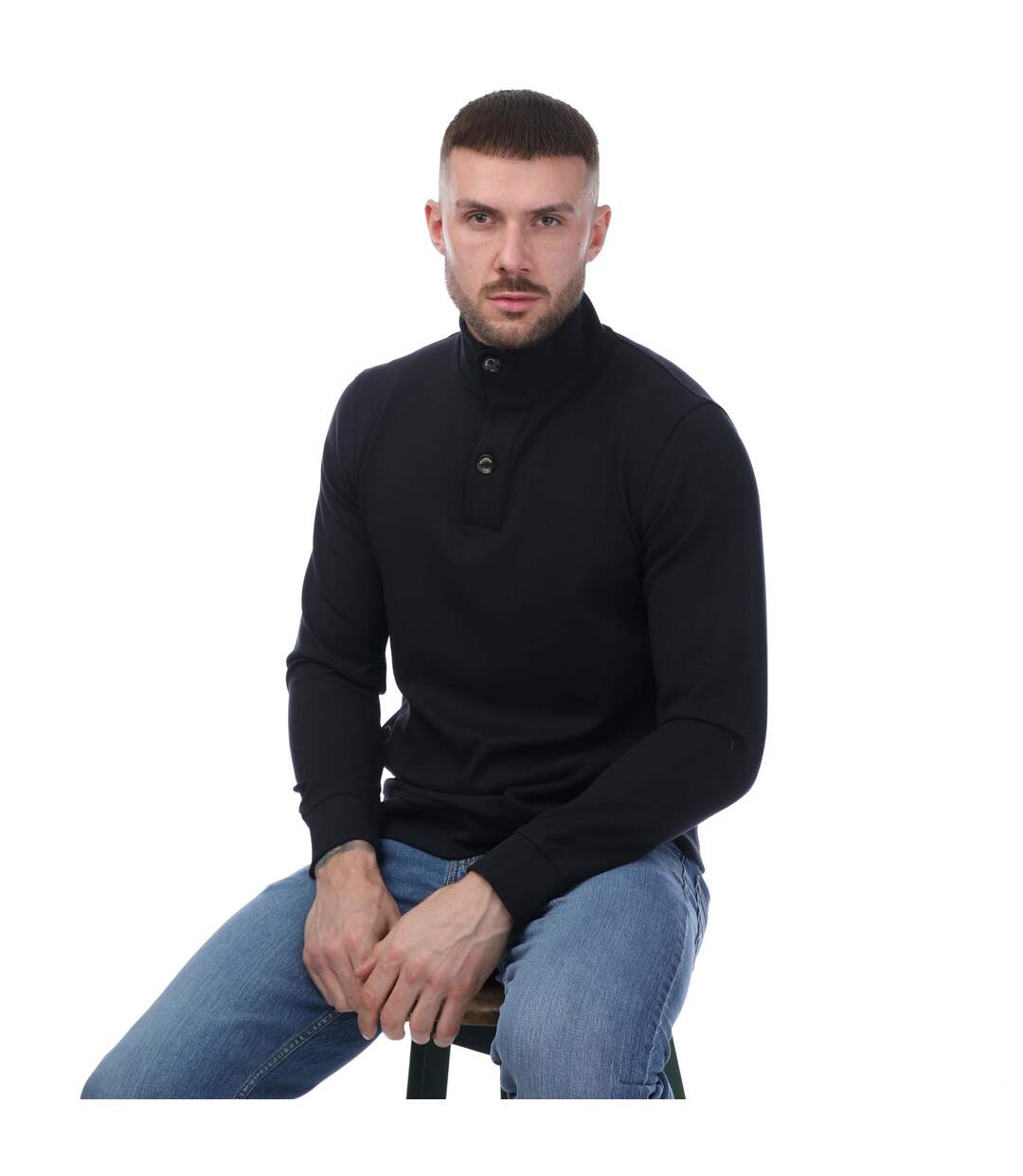 Sweat lux homme bleu marine Mercery-4