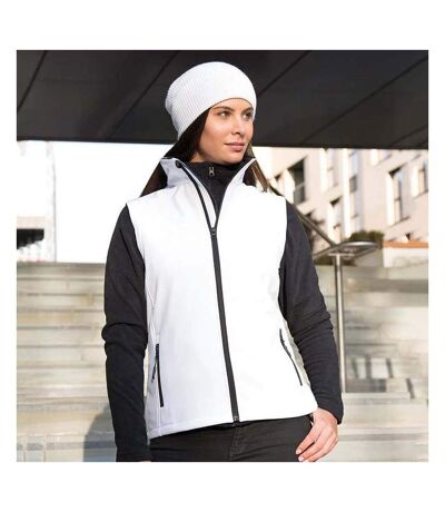 Result Core Womens/Ladies Printable Softshell Bodywarmer (White / Black) - UTRW3698