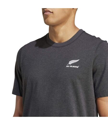 Mens Z.n.e 2024 New Zealand All Blacks T-shirt Black Melange Adidas