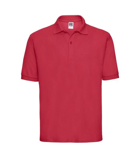 Russell Mens Polycotton Pique Polo Shirt (Classic Red)