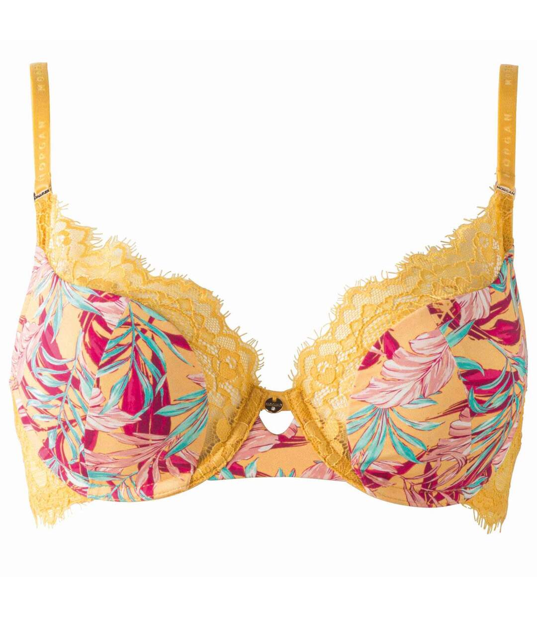 Soutien-gorge ampliforme coque moulée jaune Fanny-1