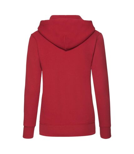 Fruit of the Loom Womens/Ladies Classic 80/20 Lady Fit Hoodie (Red)
