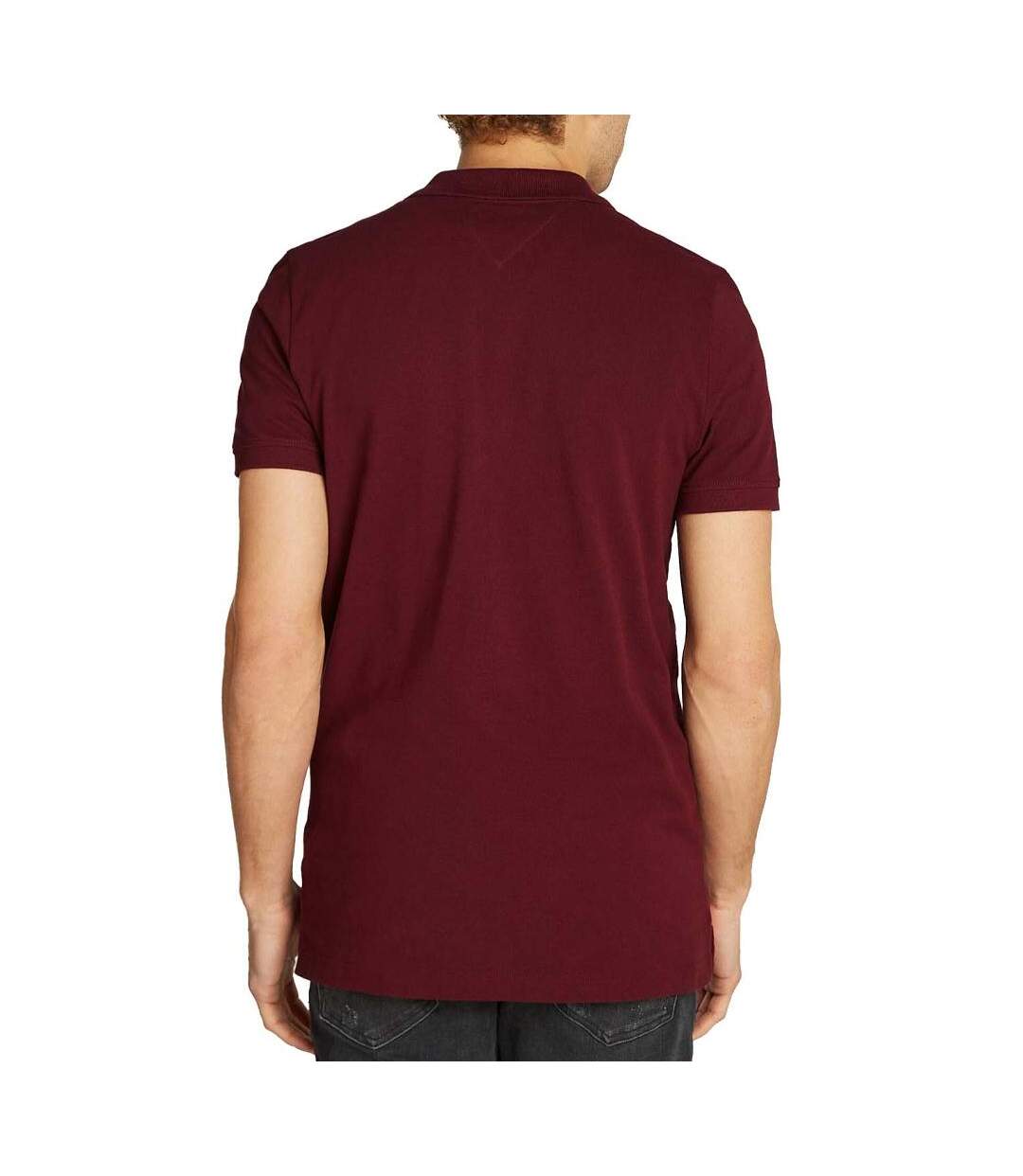 Polo Bordeaux Homme Tommy Hilfiger Slim Placket - 3XL