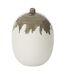Vase Bouteille en Argile Olea 31cm Blanc & Vert-1