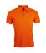 SOLs Mens Prime Pique Plain Short Sleeve Polo Shirt (Orange)