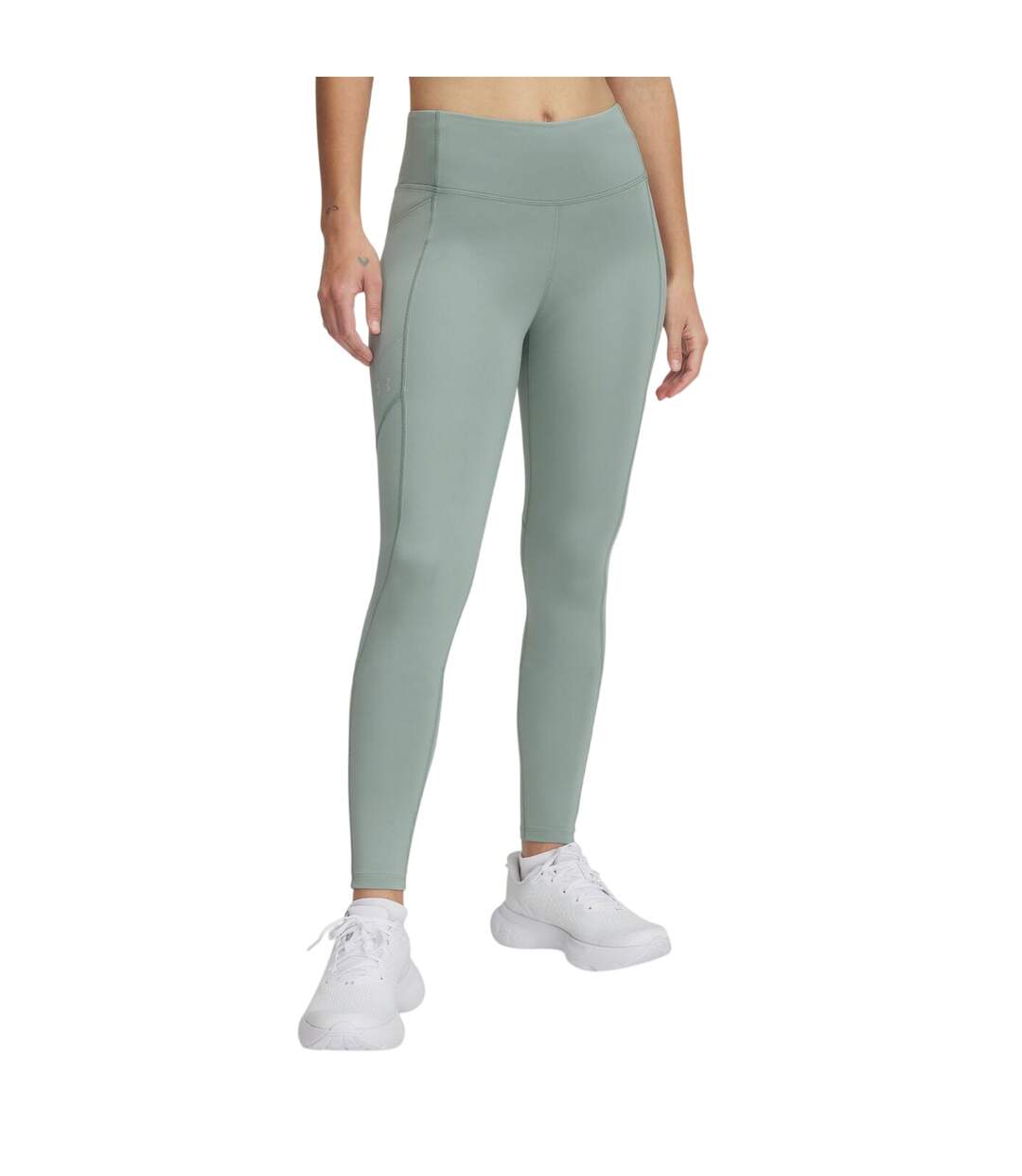 Womens/ladies Fly Fast 3.0 Side Pocket Tight Leggings Green Red Under Armour-2