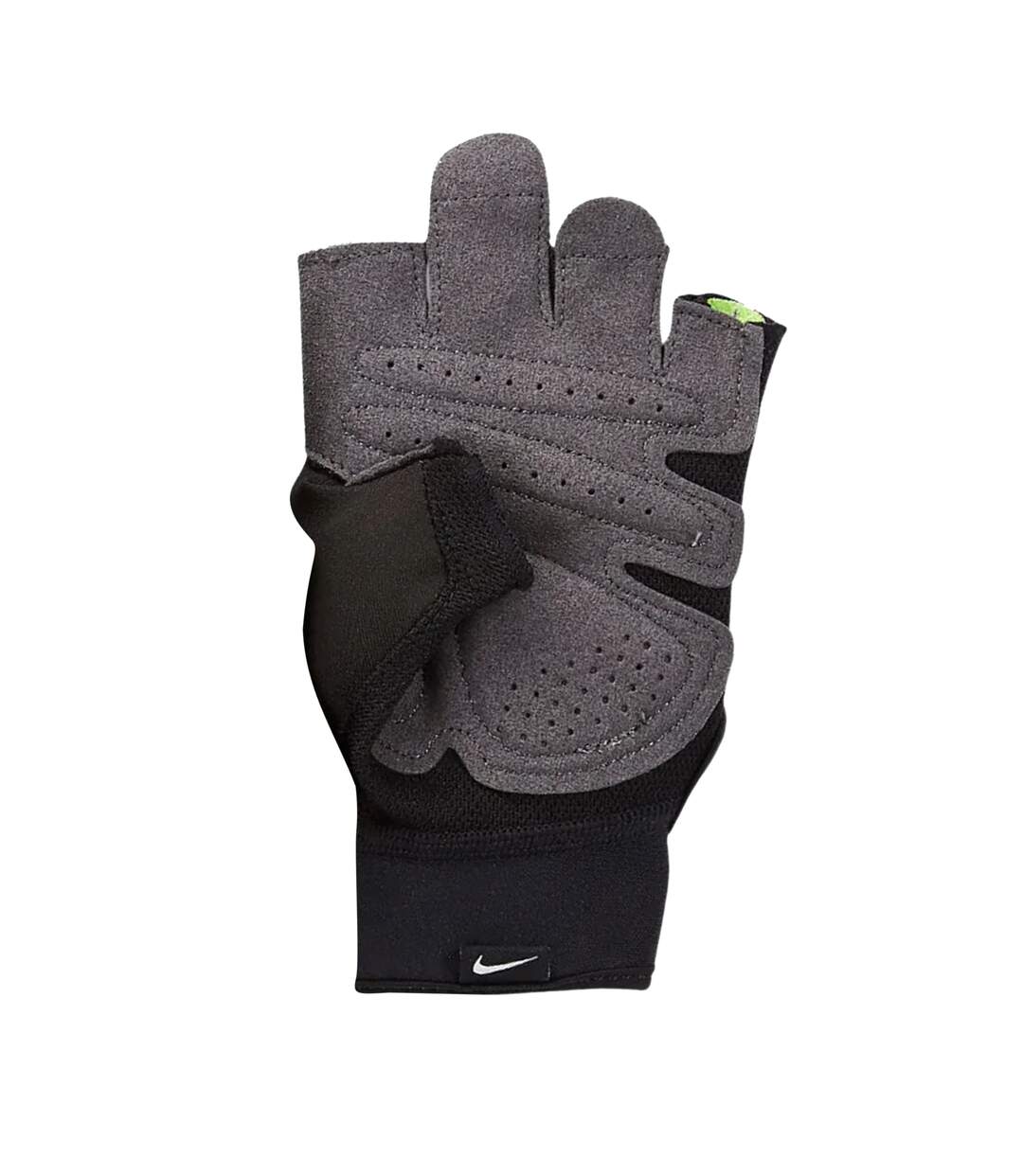 Mens Ultimate Heavyweight Fitness Fingerless Gloves Black White Grey Nike-2