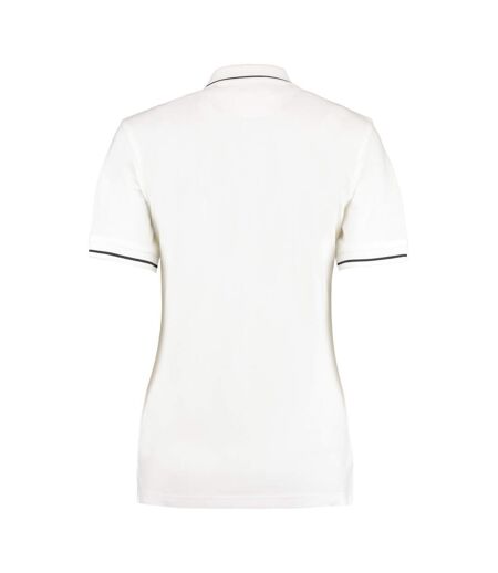 Polo St Mellion Femme Blanc Bleu Marine Kustom Kit
