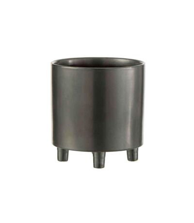 Cache-Pot en Céramique Smoke 21cm Gris & Noir