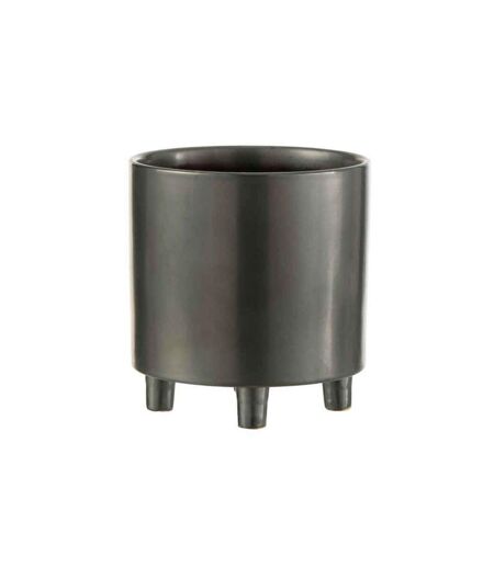Cache-Pot en Céramique Smoke 21cm Gris & Noir