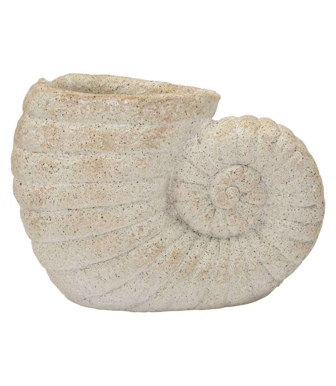 Vase Design Effet Sable Shell 33cm Beige-1