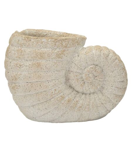 Vase Design Effet Sable Shell 33cm Beige