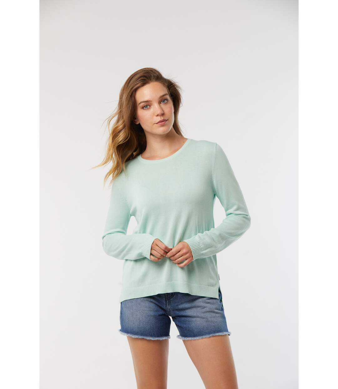 Pull manches longues viscose regular CLAIRA