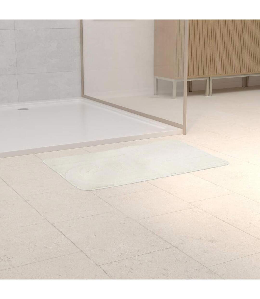 Tapis de Bain Design Strio 50x75cm Blanc-2