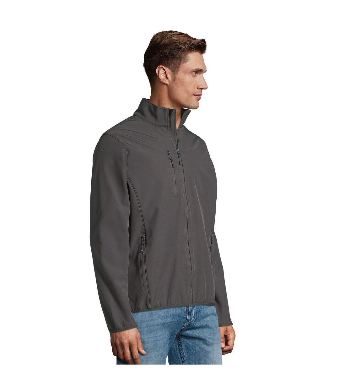 Veste Softshell Radian Homme Gris Charbon Uni SOLS-1