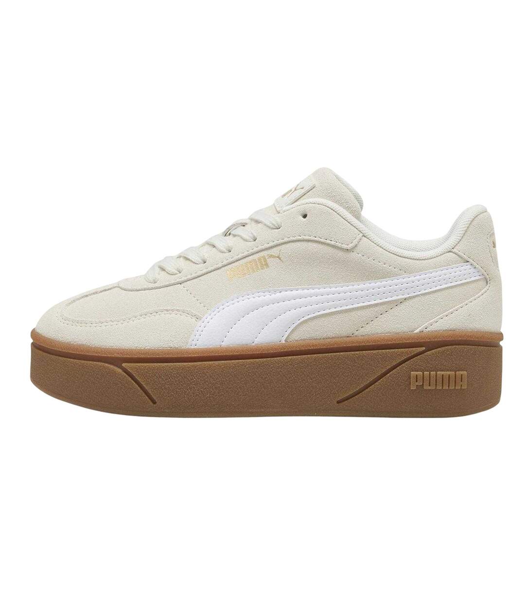 Womens/ladies Club Era Ii Suede Platform Trainers Alpine Gum Puma-1