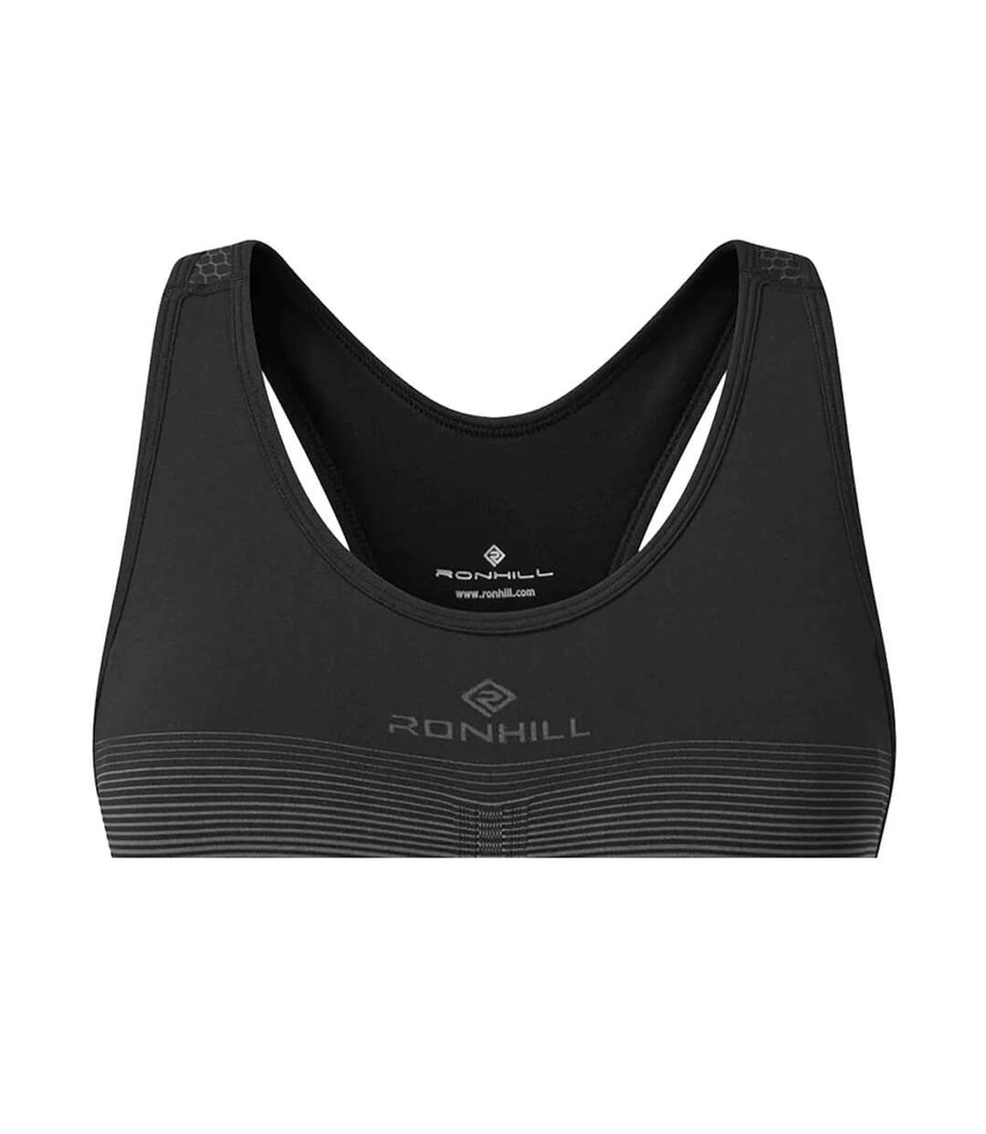 Brassière de sport femme noir / carbone Ronhill-3