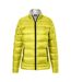 James and Nicholson Womens/Ladies Quilted Down Jacket (Yellow/Silver) - UTFU375