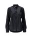 Womens/ladies Frontline Poplin Shirt Deep Black Mascot-1