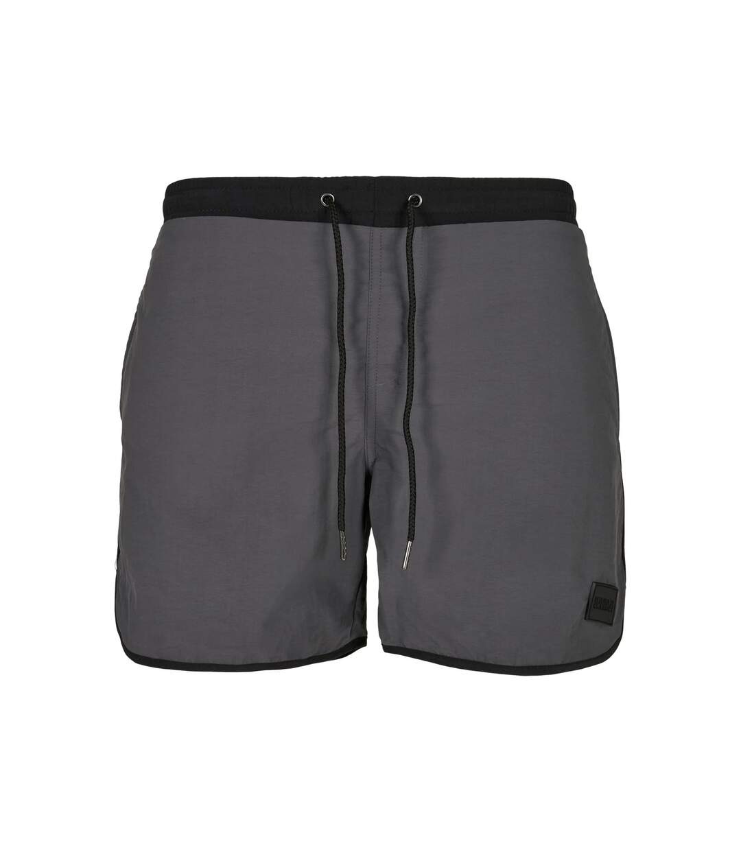 Short De Bain Motif/style Rétro Homme Noir Gris Foncé Urban Classics-1