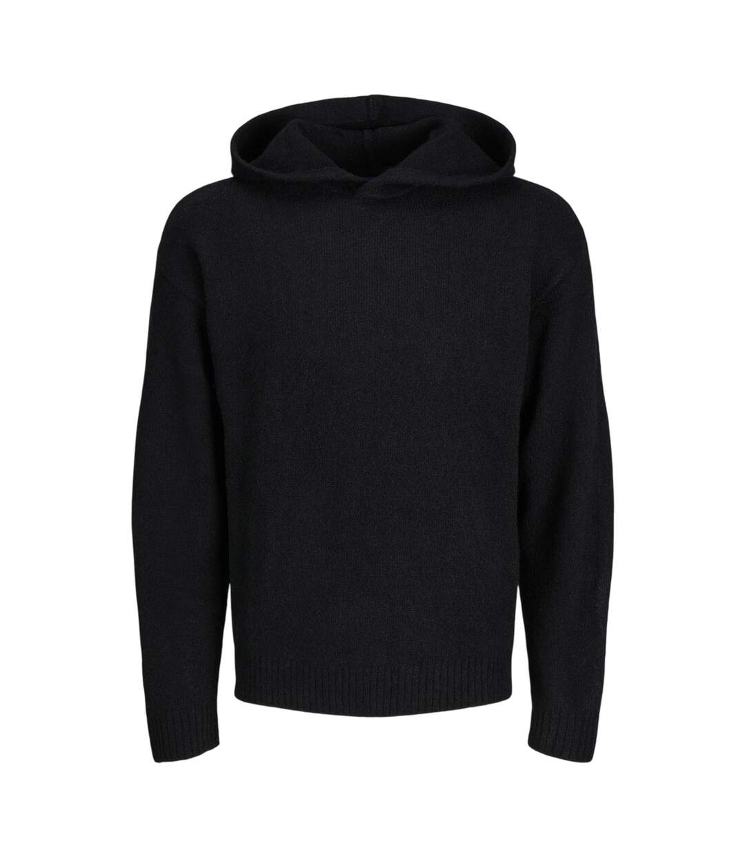Mens Ollie Knitted Hoodie Black Jack And Jones-1