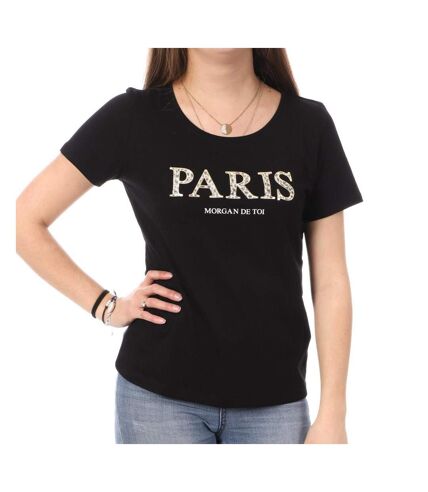 T-shirt Noir Femme Morgan Serigraphie DALILA - XS