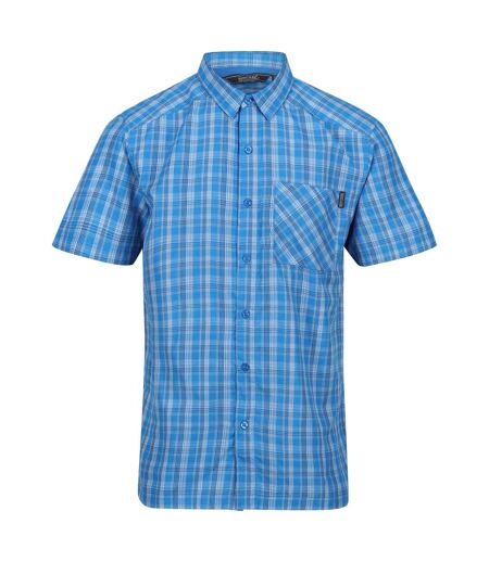 Regatta Mens Kalambo VII Quick Dry Short-Sleeved Shirt (Indigo Blue Check) - UTRG8840