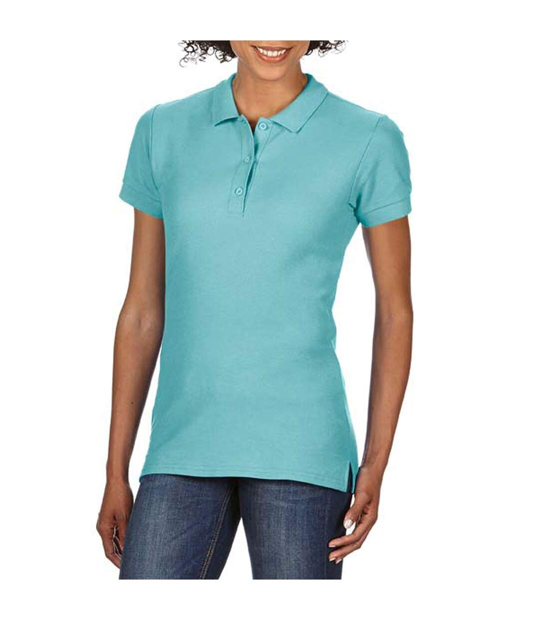 Gildan Womens/Ladies Premium Cotton Sport Double Pique Polo Shirt (Chalky Mint) - UTBC3195-4