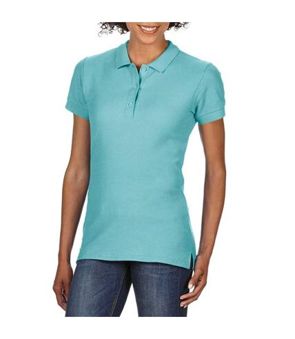 Gildan Womens/Ladies Premium Cotton Sport Double Pique Polo Shirt (Chalky Mint) - UTBC3195