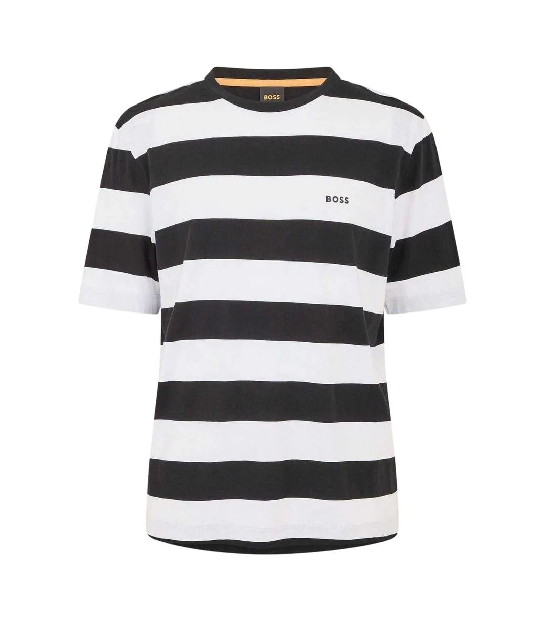 T-shirt Motif/style Rayé Homme Noir Blanc Boss-1