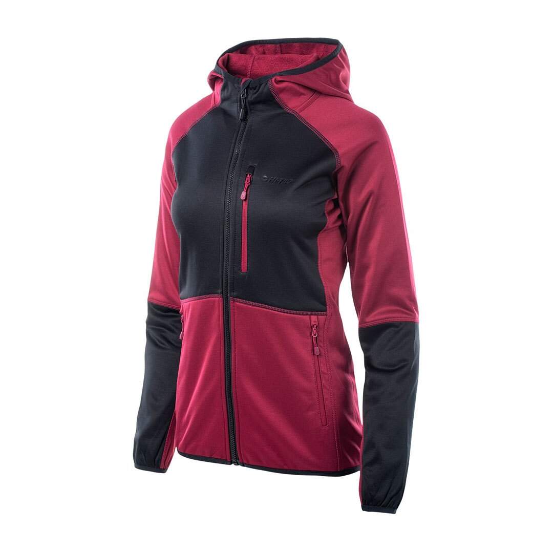 Veste à capuche camila femme rouge betterave / anthracite Hi-Tec-3