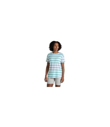 Womens/ladies Yago Stripe T-shirt Aqua Sky Craghoppers