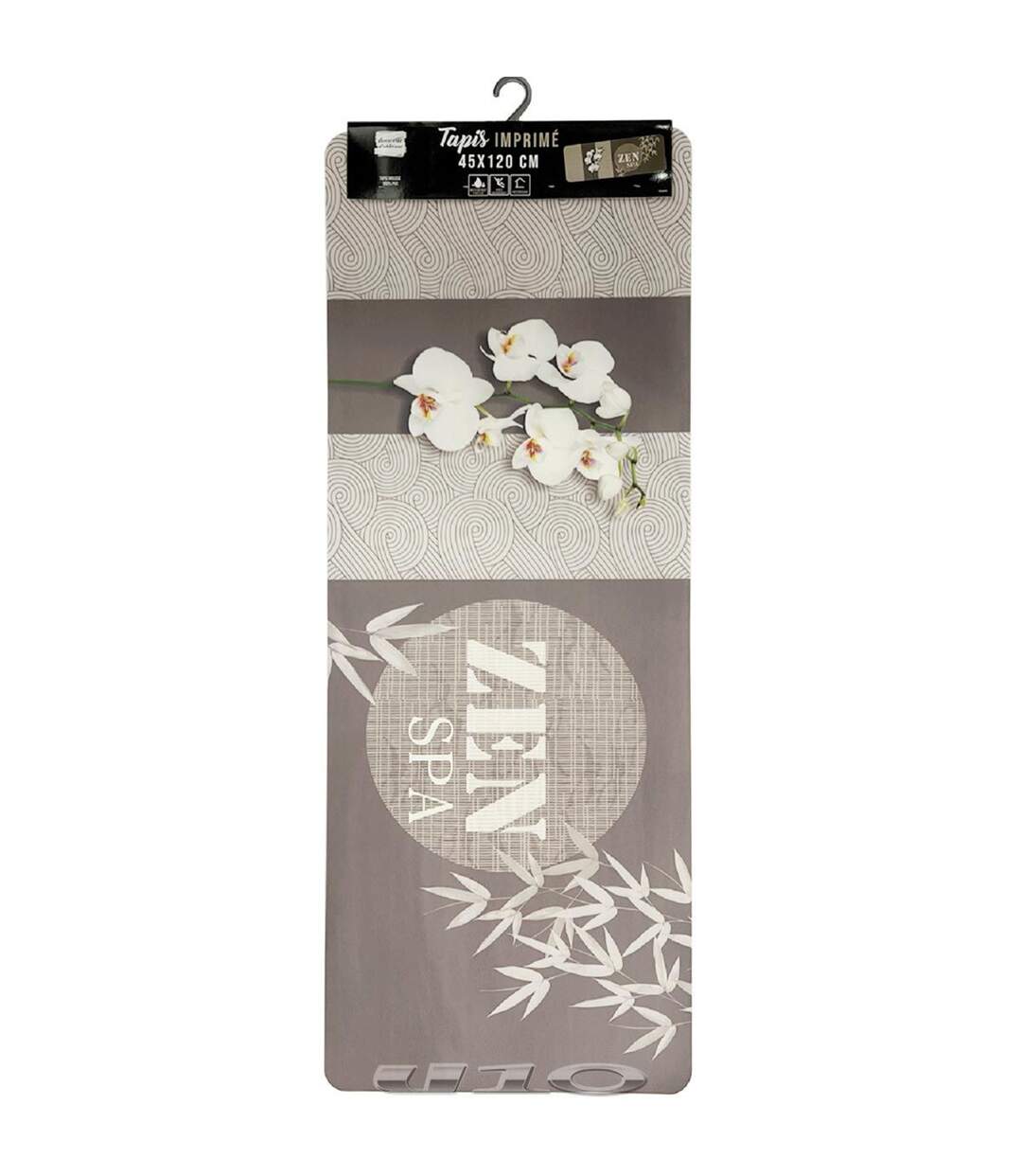 Tapis Déco Imprimé Spazen 45x120cm Taupe-2